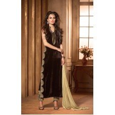 MV2504 NEW BROWN COLOUR VELVET MASKEEN BY MAISHA WINTER WEAR SUIT